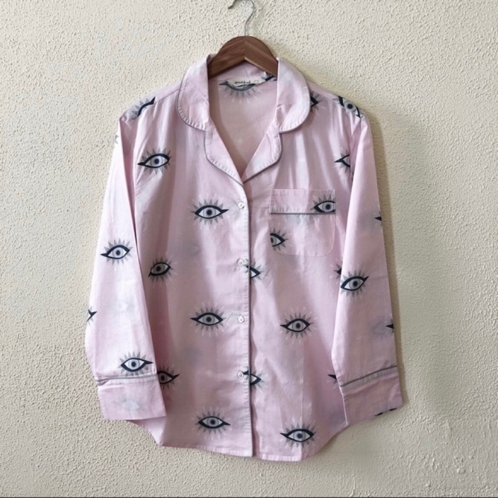 Printfresh Pink Eye Pattern Pajama Top - image 1